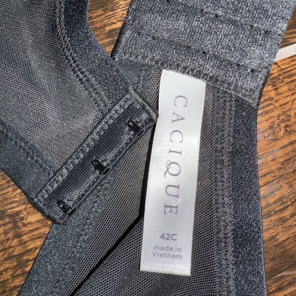 NWT Cacique 42C Fishnet & Lace Bra | Strappy Balconette - Picture 8 of 9